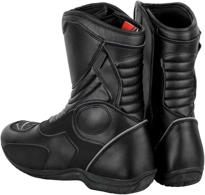 BI ESSE - Motorradstiefel Enduro Touring Echtleder wasserdicht 46 EU Schwarz, 46 EU Schwarz