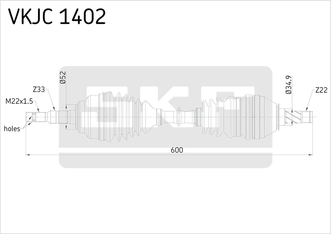 SKF VKJC 1402 Antriebswelle