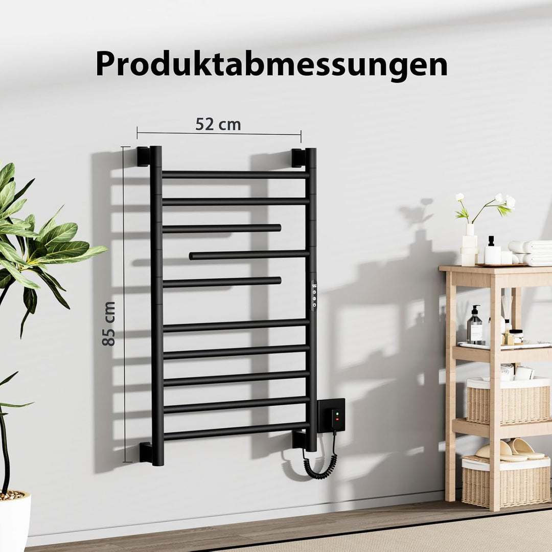 Handtuchheizkörper, Badheizkörper Elektrisch, Bad Handtuchtrockner Elektrisch, 850×520 Mm, 180° Dreh