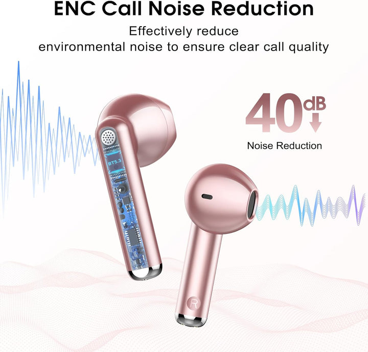 OYIB Bluetooth Kopfhörer, 2024 In Ear Kopfhörer Kabellos Bluetooth 5.3 Kopfhörer mit ENC Mic, 25 Std
