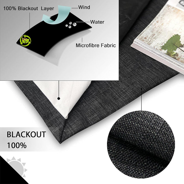always4u Vorhang Blickdicht 100% mit Ösen, Elegente Gardinen Wohnzimmer Modern Abdunkelnde Vorhänge