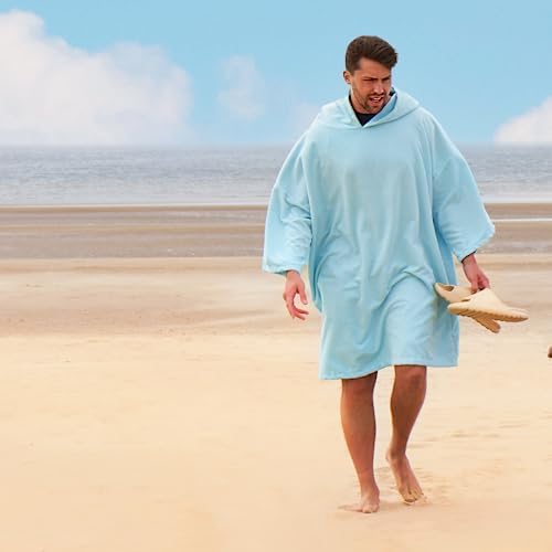 Brentfords Handtuch Poncho Erwachsene Kapuze Gross Bad Schwimmen Surf Poncho Mikrofaser Wechsel für