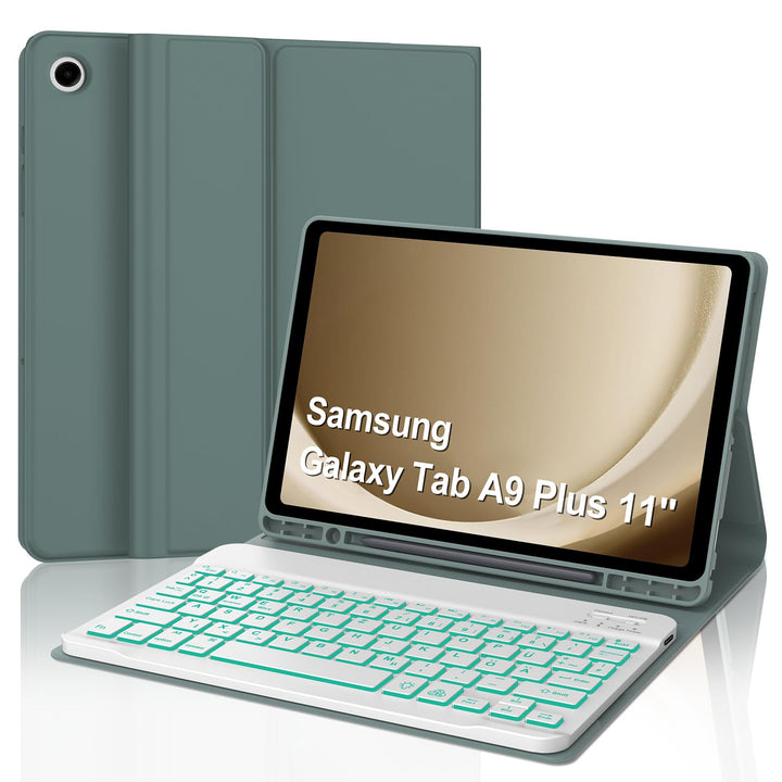 Tastatur für Samsung Galaxy Tab A9 Plus 11", Hülle mit Tastatur für Samsung Tab A9+ 2023, Bluetooth