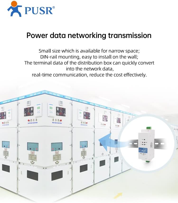 PUSR DR302 DIN-Schienen-Gateway Mit Modbus RTU zu TCP RS485 zu Ethernet Konverter