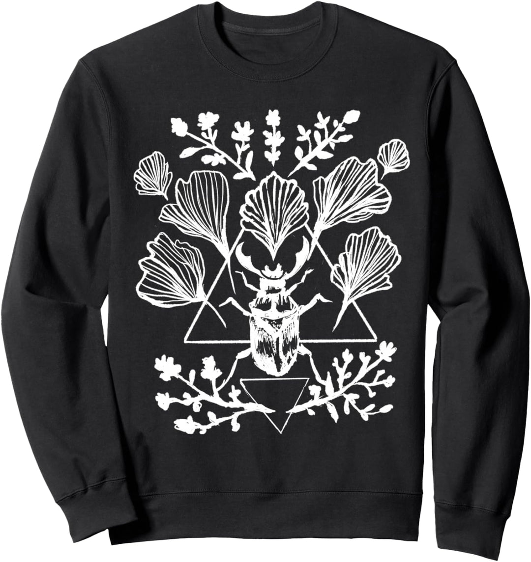 Käfer Ginkgo verlässt Goth Punk Witchy Nature Sweatshirt