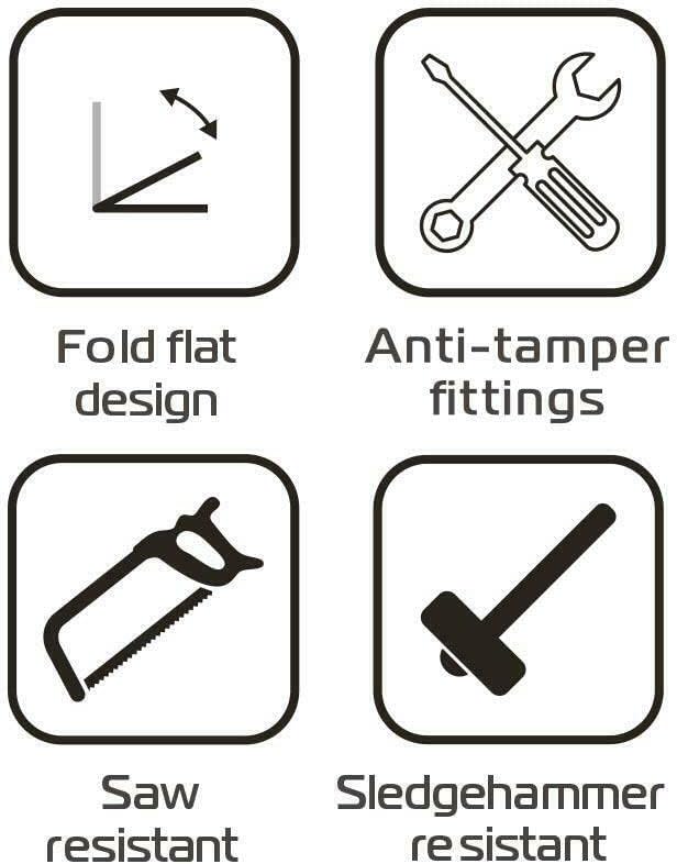 Oxford Products Task Force Boden-/Wandanker-Set, flach zusammenklappbar, goldfarben