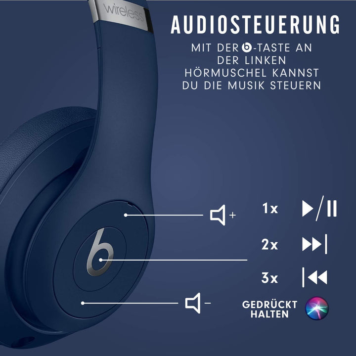 Beats Studio3 Over-Ear Bluetooth Kopfhörer mit Noise-Cancelling – Apple W1 Chip, Bluetooth der Klass
