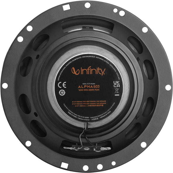 Infinity Alpha 603 2-Wege Koaxial Lautsprecher Auto 16,5cm, 6,5 Zoll, von Harman Kardon Car HiFi mit