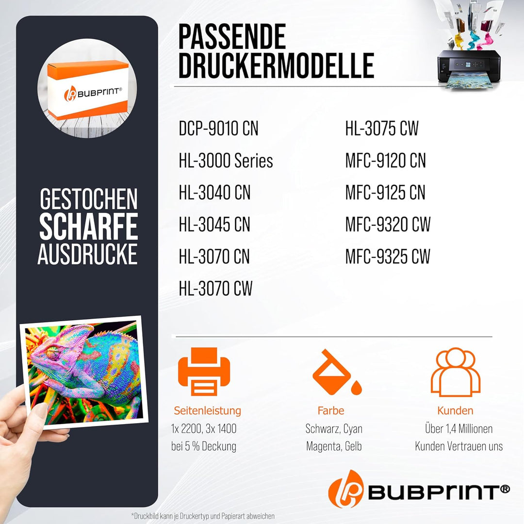 4 Toner kompatibel als Ersatz für Brother TN-230 TN-230BK TN-230C TN-230M TN-230Y für DCP-9010CN HL-