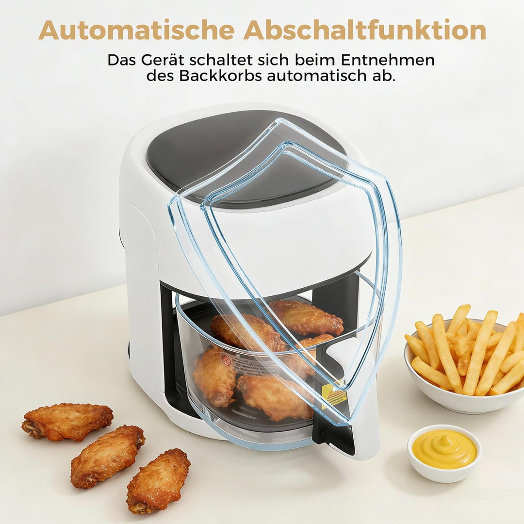 1350W Heissluftfritteuse 3.3L Smart Airfryer mit TouchScreen & Timer, 80–190 °C Einstellbaren Temper