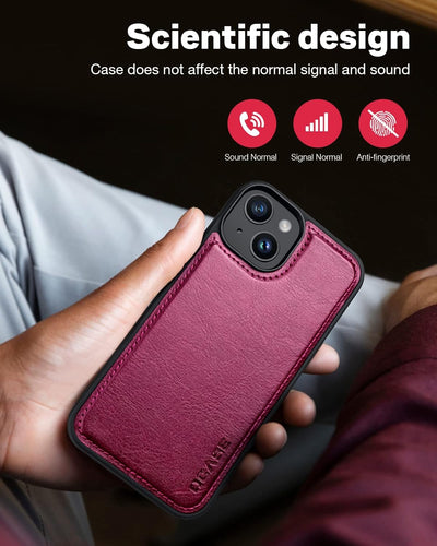 OCASE Hülle iPhone 14 [Abnehmbare magnetische Hülle] [Kabelloses Laden] [Displayschutz] [Kartenfach]