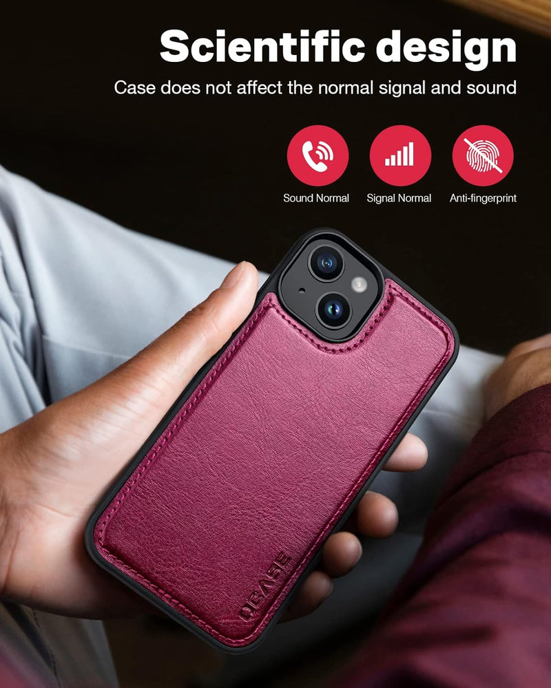 OCASE Hülle iPhone 14 [Abnehmbare magnetische Hülle] [Kabelloses Laden] [Displayschutz] [Kartenfach]