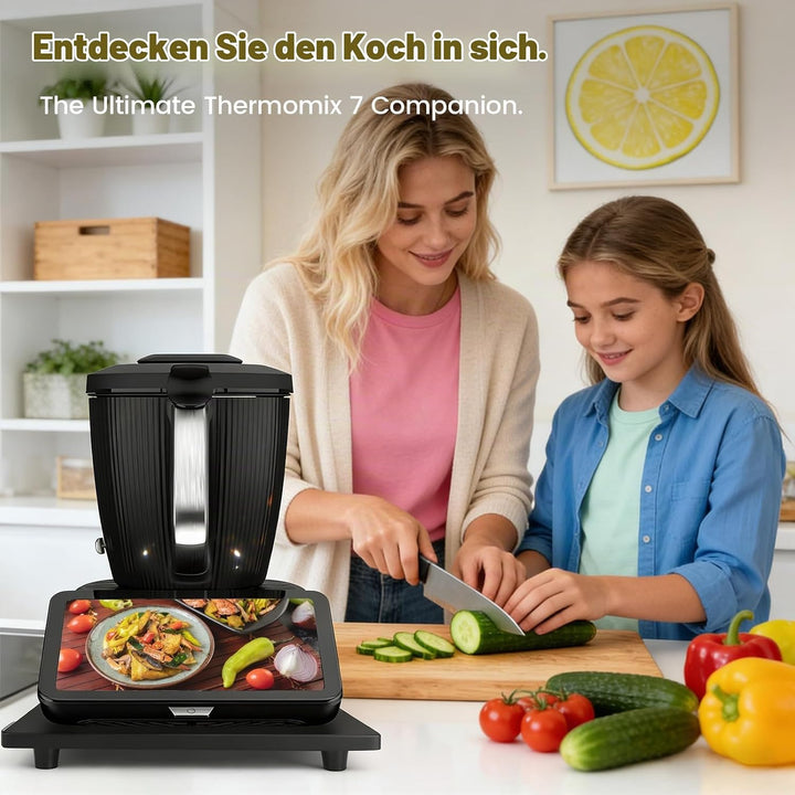 GFTIME Gleitbrett für Thermomix TM7, mit Gummifüssen &amp; Rollen, Praktisches Zubehör für Thermomix TM7