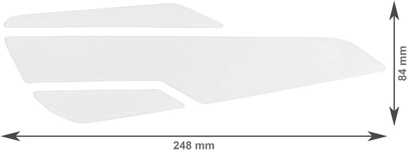 Tankpad Seitentank transparent Schutz kompatibel für Kawasaki Z900-800661