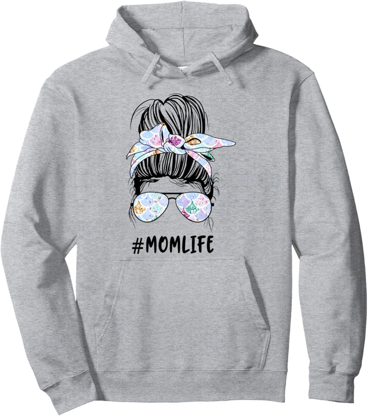 Meerjungfrau Mutter Leben chaotisch Brötchen passende Mutter Pullover Hoodie