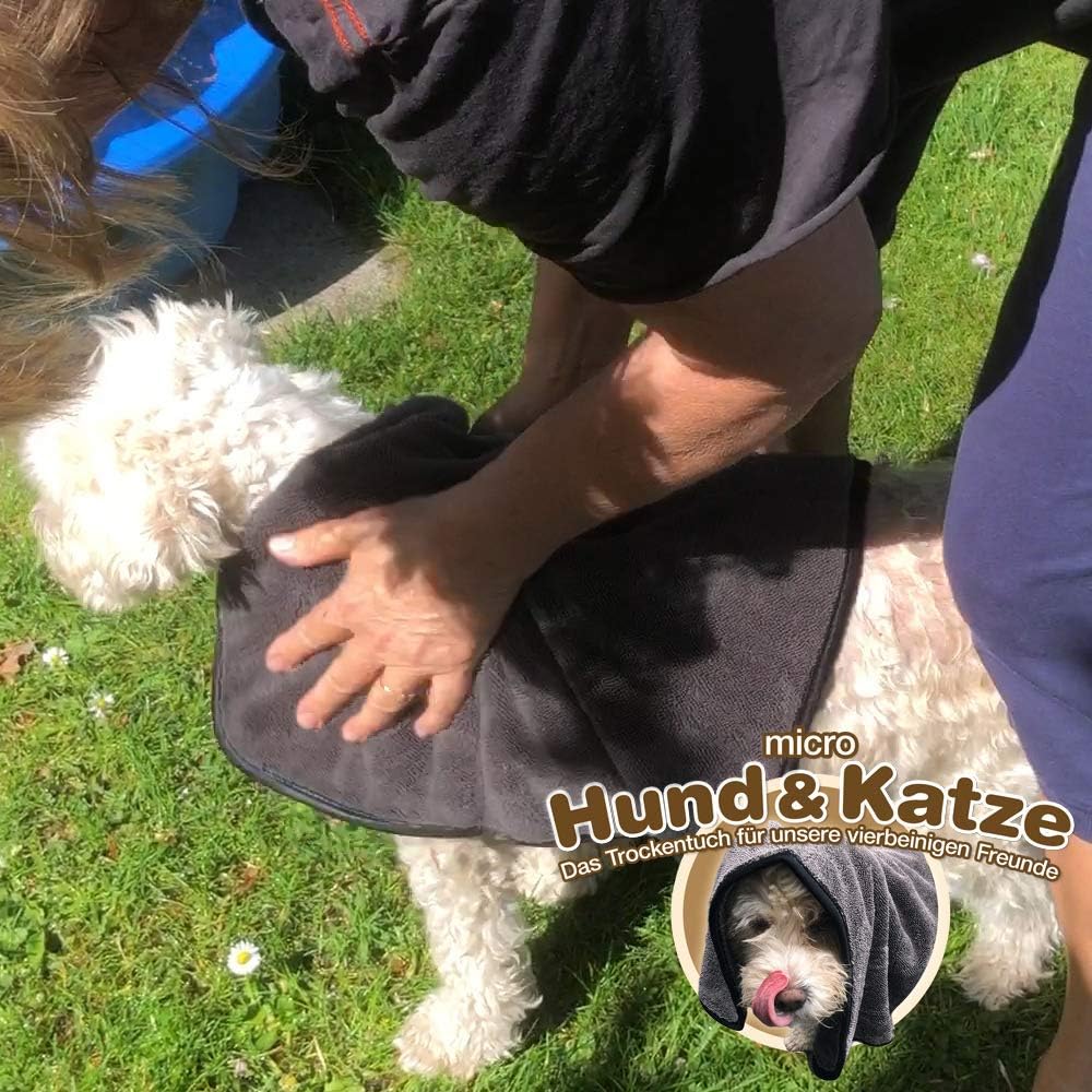 Micro Hund &amp; Katze - das Mikrofaser Trockentuch für unsere vierbeinigen Freunde │ Haustier-Handtuch