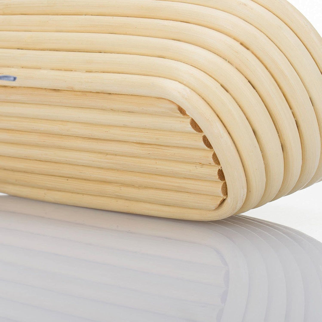Westmark Gärköbchen-Set, 2tlg., Gärkörbchen oval + Bezug, Peddigrohr/Baumwolle, Hellbeige/Beige, 320