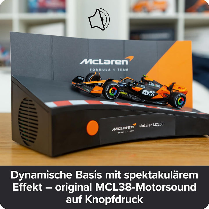 FRANZIS 67391 - McLaren Racing Adventskalender 2025 - Modellbausatz im Massstab 1:43, inkl. Soundmod