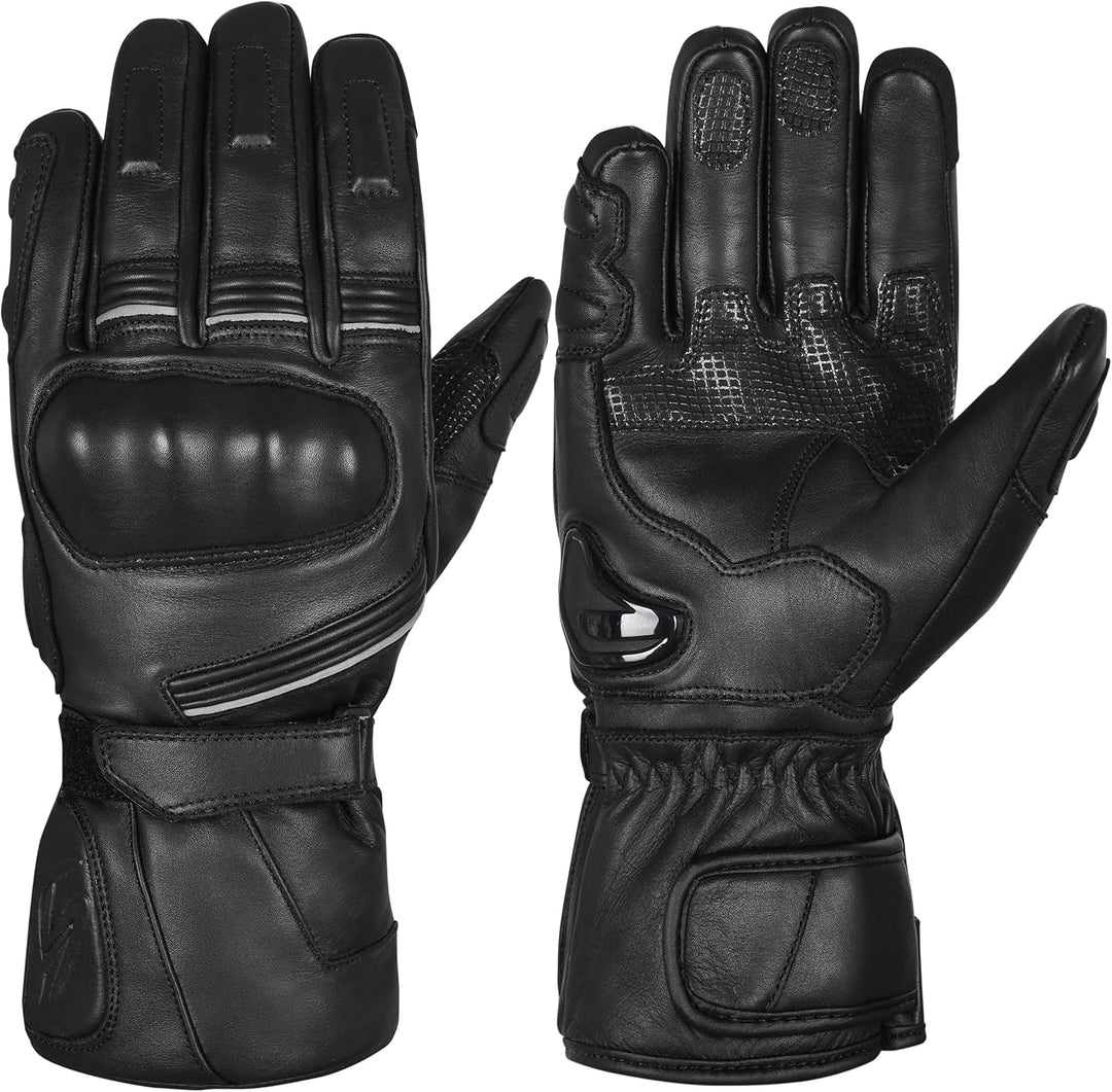 Hand Fellow Echtes Leder Winter Motorradhandschuhe wasserdichte Winter Motorbike Gloves Winddicht To
