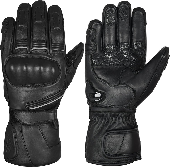 Hand Fellow Echtes Leder Winter Motorradhandschuhe wasserdichte Winter Motorbike Gloves Winddicht To