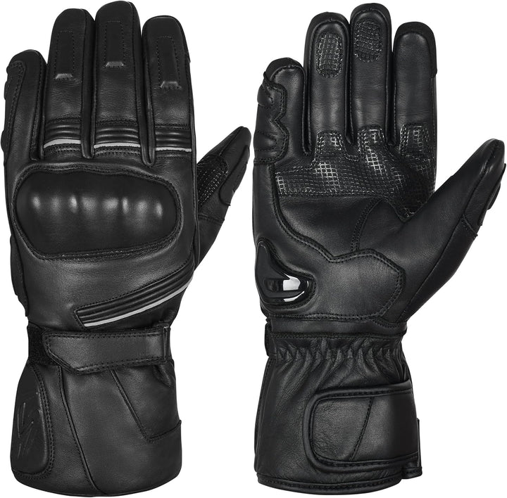 Hand Fellow Echtes Leder Winter Motorradhandschuhe wasserdichte Winter Motorbike Gloves Winddicht To