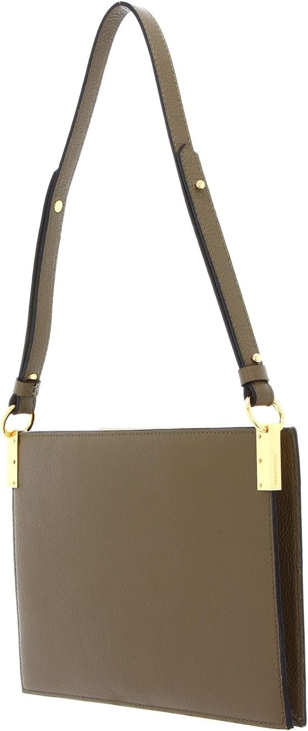 Coccinelle Delices Flat Shoulder Bag Moss Green
