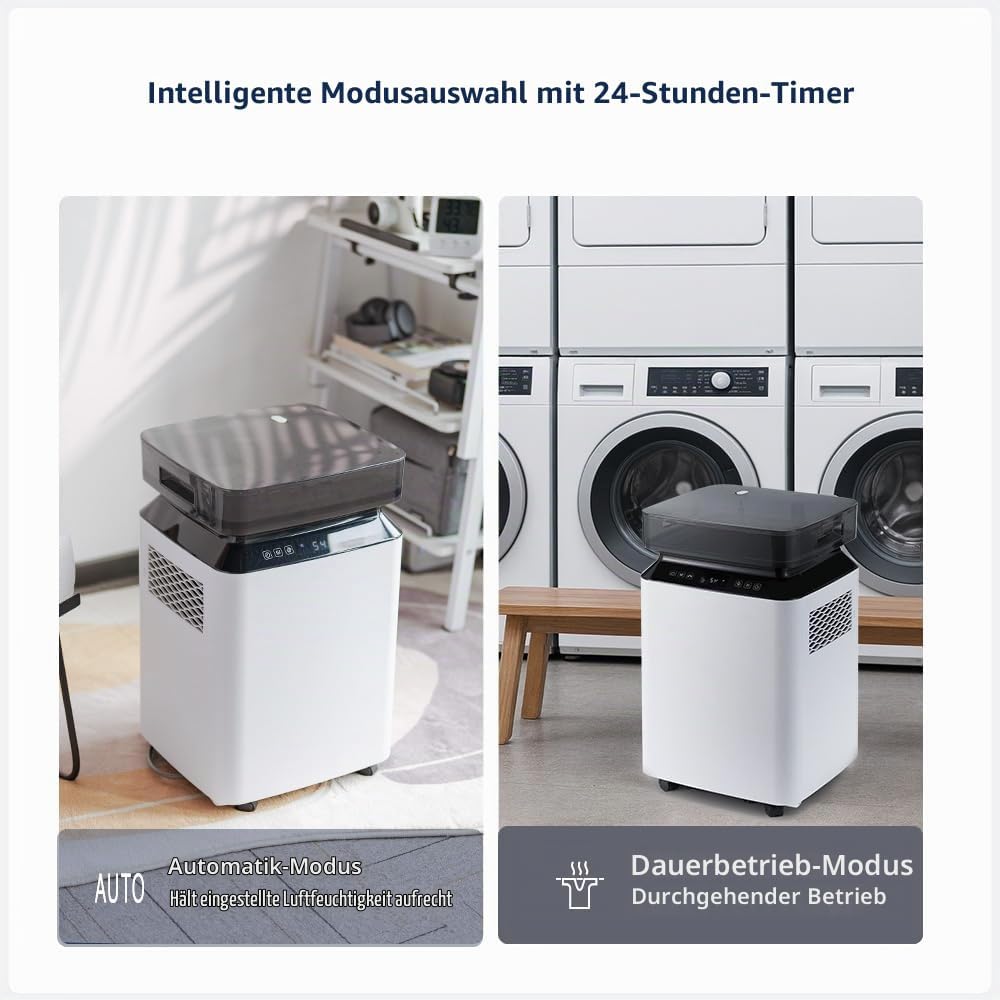 Kalopsia Raumentfeuchter Luftentfeuchter mit Kondensatpumpe: 80L/Tag Elektrischer Bautrockner mit 8L