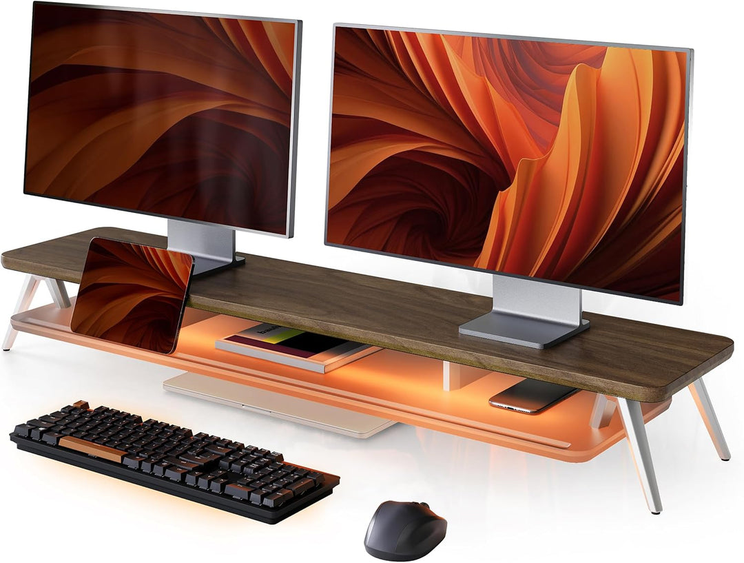 Fenge Monitorständer Riser mit Acrylablage und App-Steuerung LED Lights 108cm Grosser Computerstände