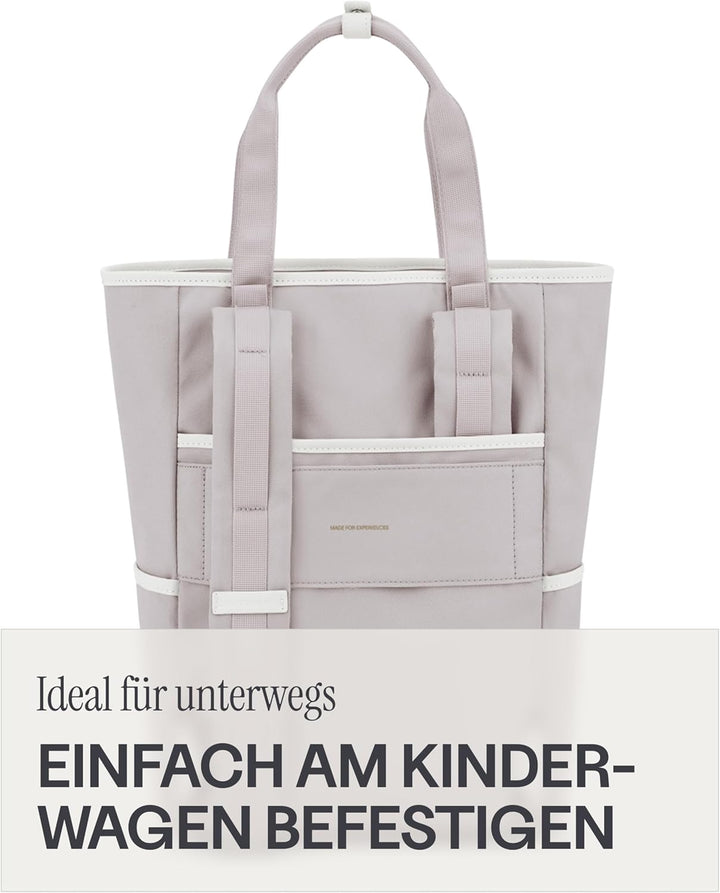 Kapten & Son Rucksack Lindby Diaper Set 18 L | 2in1 Wickelrucksack & Wickeltasche mit Kinderwagen- u