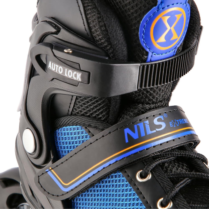 Nils Extreme 2-in-1 Eishockeyschlittschuhe, Farbe: Schwarz und Orange, Grösse: M (34-38)