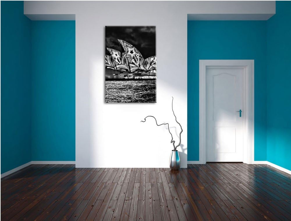 Pixxprint Sydney Opera House als Leinwandbild/Grösse: 100x70 / Wandbild/Kunstdruck/fertig bespannt,