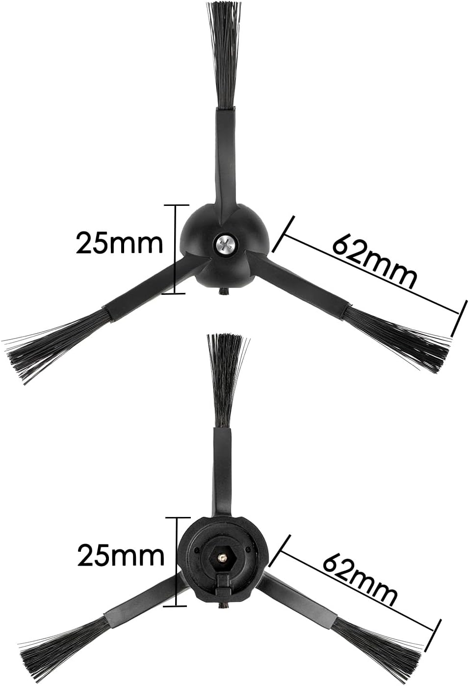 (4 Stück) Seitenbürsten für Roborock Q5 Max+, S8 MaxV Ultra, Q5 Pro, Q8 Max+, Q Revo, Qrevo Pro, Qre