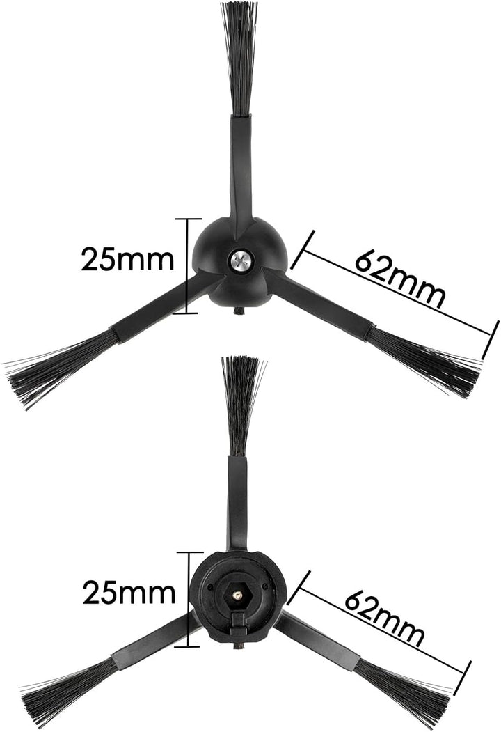 (4 Stück) Seitenbürsten für Roborock Q5 Max+, S8 MaxV Ultra, Q5 Pro, Q8 Max+, Q Revo, Qrevo Pro, Qre