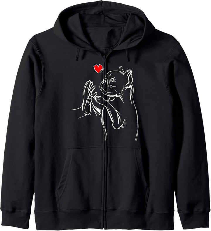 Französische Bulldogge Liebe Frenchie Frauchen Geschenkidee Kapuzenjacke