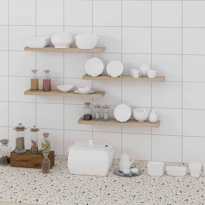 EUGAD Wandregal, Regal Wand 4er Set, Wandboard für Wohnzimmer, Küche, Badezimmer, Bücher/DVD/CD/Bild