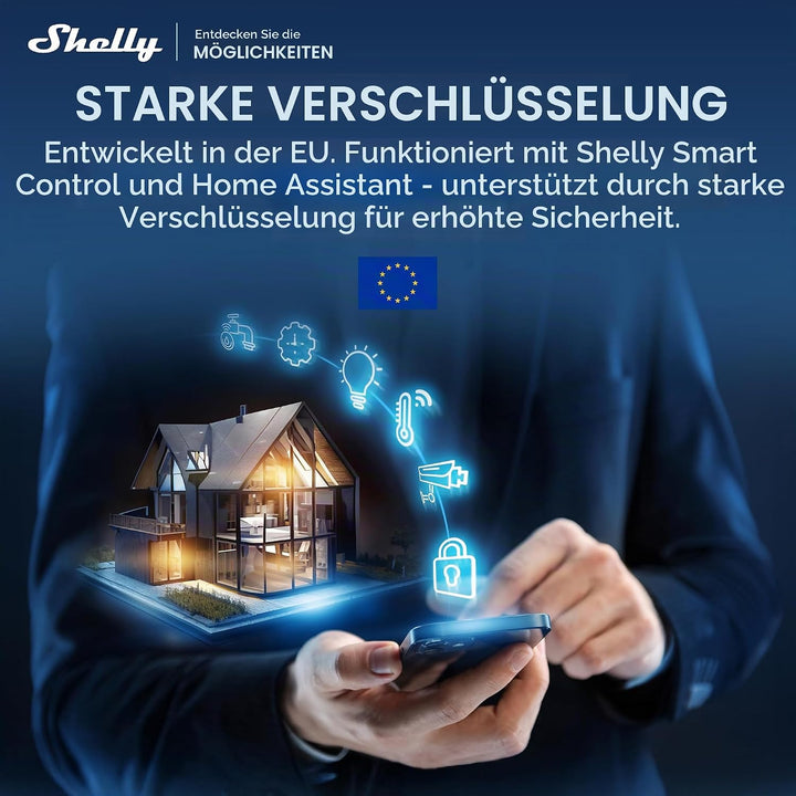Shelly BLU RC Button 4 ZB - Bluetooth &amp; Zigbee Smart Fernbedienung mit vier Tasten, Mehrfachklicks,