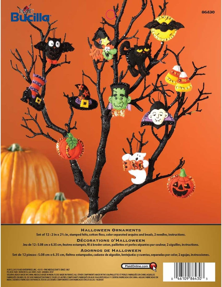 Bucilla Filz-Applikation-Ornament-Bastelset in verschiedenen saisonalen Stilen, Mehrfarbig, 29.84 x