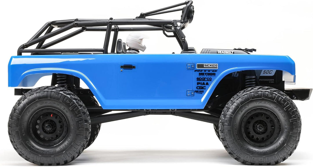Axial 1/10 SCX10 II Deadbolt 4WD Brushed RTR, Blue