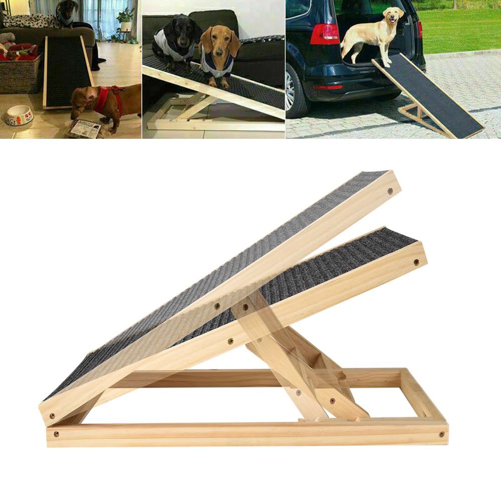 Hunderampe Klappbar, Hundetreppe für Hunde Katzen, Rampe Hund für Auto, Betten, Sofas und Stufen, Ha