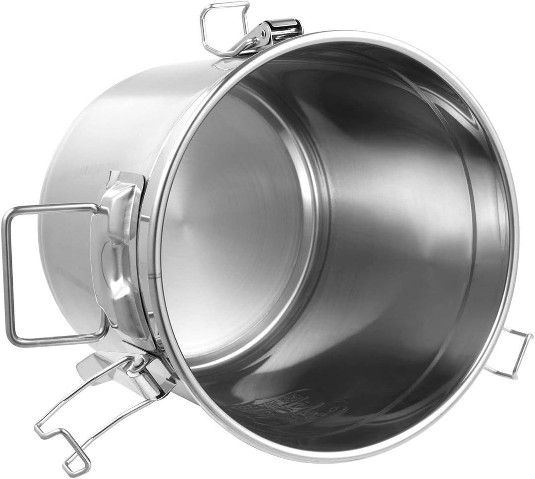 Apriltop 12L 304 Edelstahl Luftdichter Kanister,5-10kg Lebensmittel Vorratsbehälter mit Deckel und V