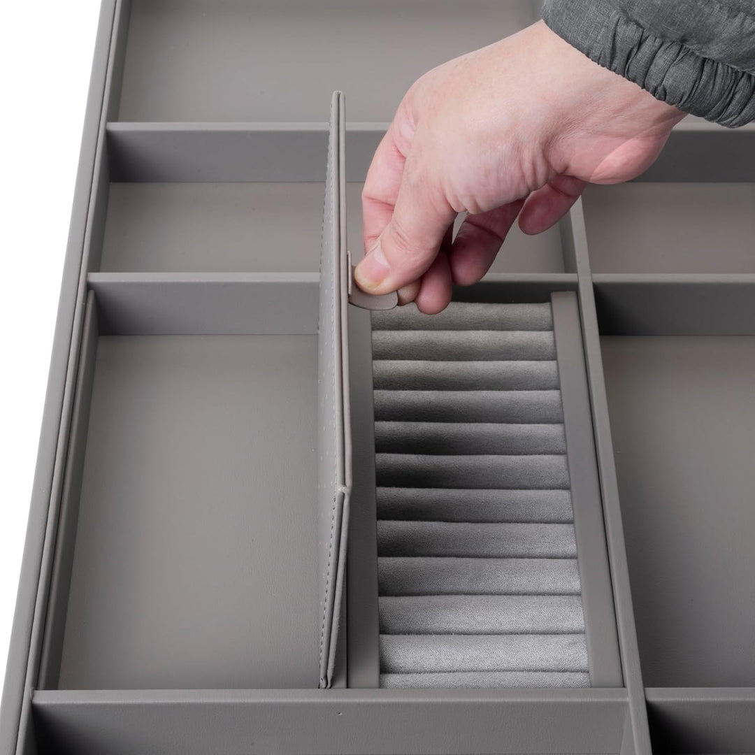 Emuca - Satz Organisationsschublade und ahmen für Schrank Quartz, mit Softclose-Vollauszug, Modul 70