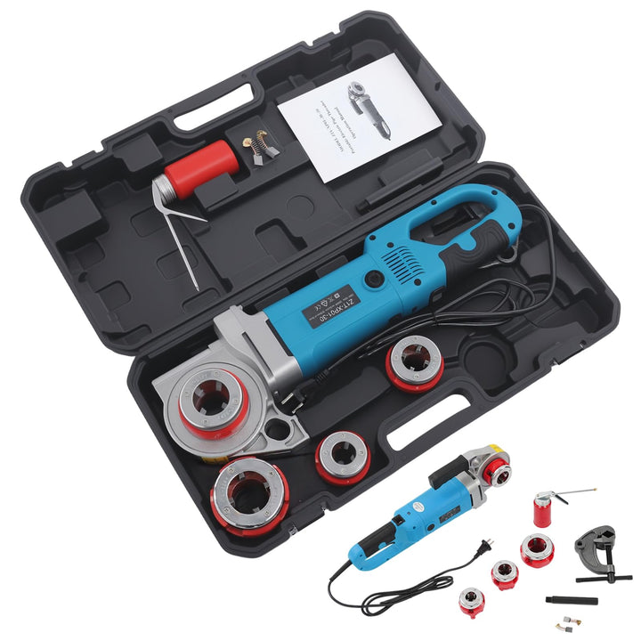 2000W Elektrische Gewindeschneidmaschine, Elektrisches Rohrgewinde-Kit, Tragbare Abtappmaschine mit