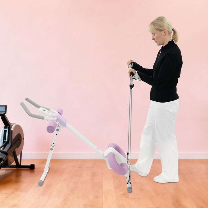 Bauchtrainer für Zuhause, Bauchmuskeltrainer Abdominalmaschine, Klappbar Bauchmuskeltraining Multifu
