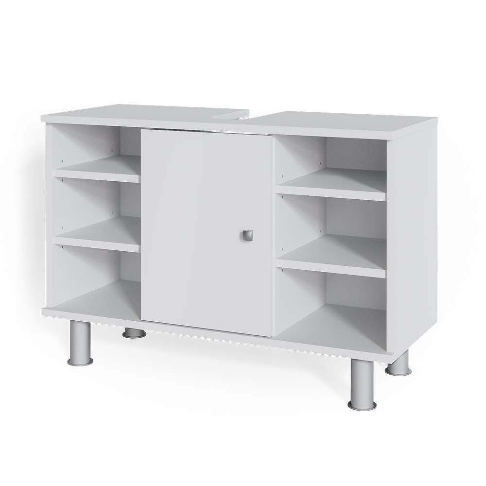 Vicco Waschbeckenunterschrank Fynn, Weiss, 80 x 54 cm, Weiss
