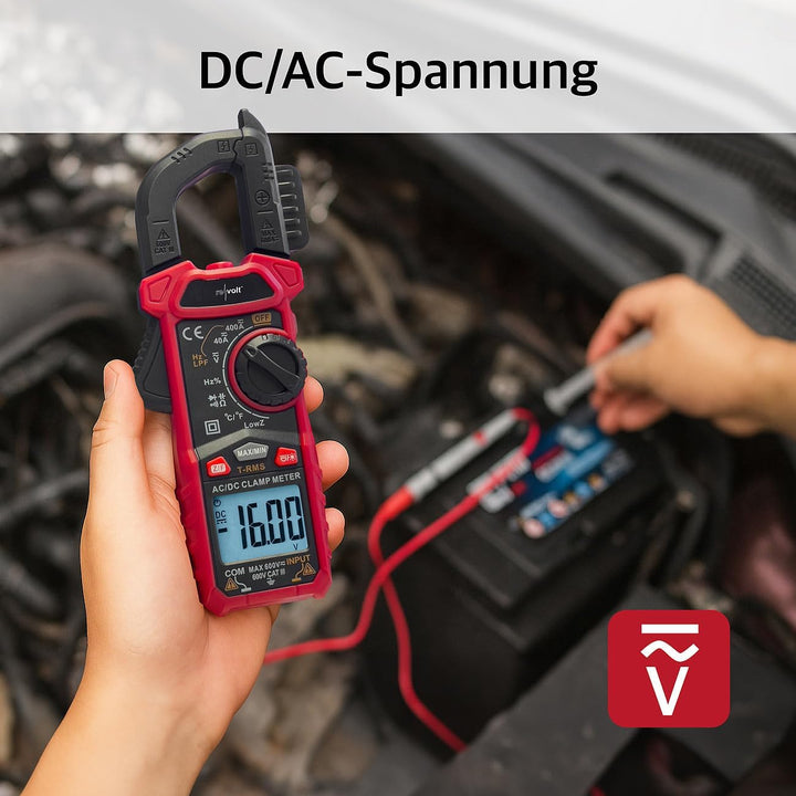 revolt Multimeter: Strommesszange AC & DC, Strom, Spannung bis 600 Volt, True RMS-4000 (Zangenampere