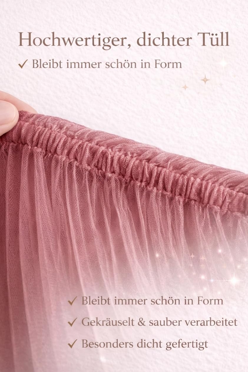 Baby Fancyroom Hausbett Himmel aus Tüll, Handgefertigt, Gekräuselt, Baldachin, Betthimmel für Kinder