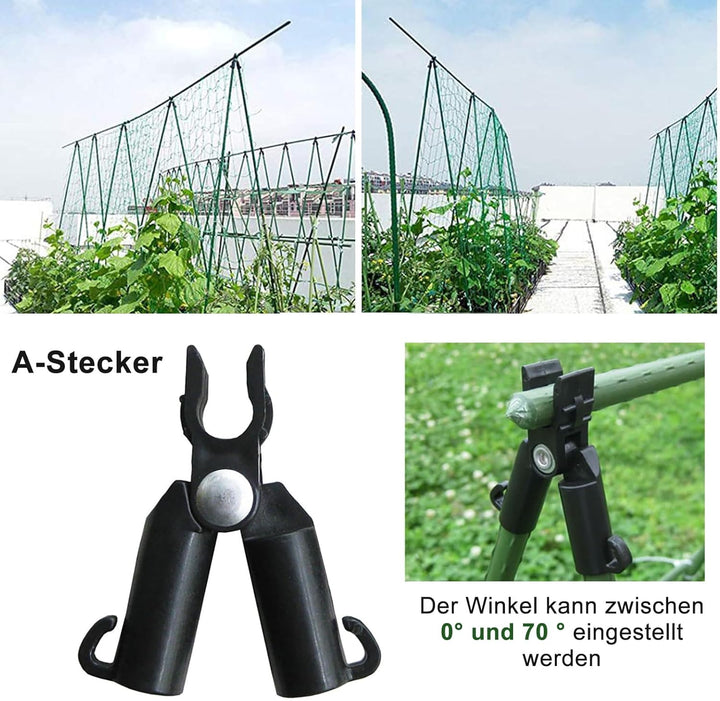 70 Stück verstellbare Pflanzen-Rankgitter-Verbindungs-Clip Verstellbares Pflanzen-Spalierverbinder-S