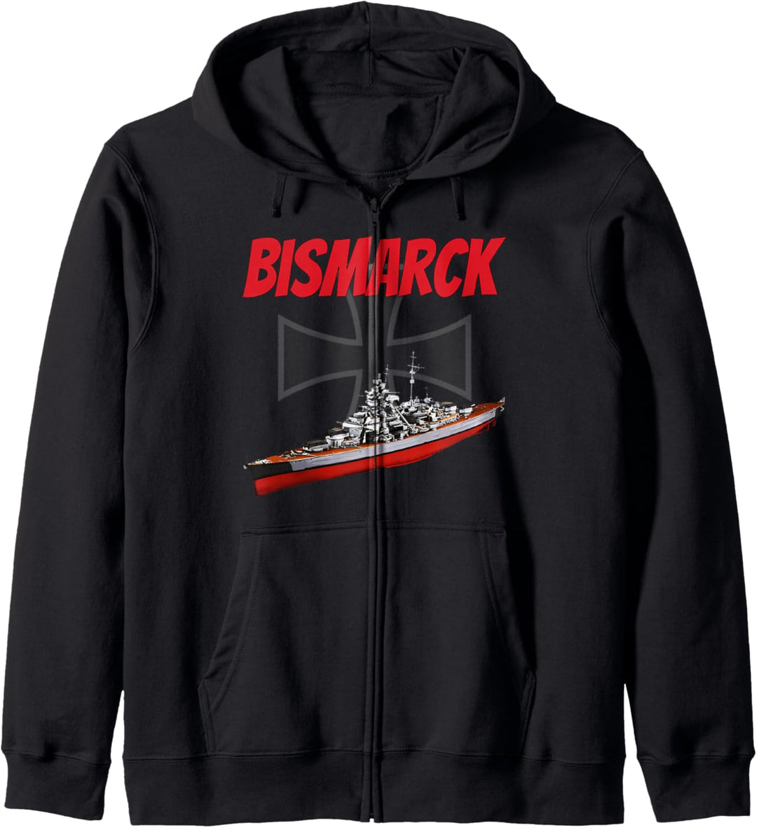 Weltkrieg 2 deutsche Bismarck Schiff WW2 Schlachtschiff Kapuzenjacke
