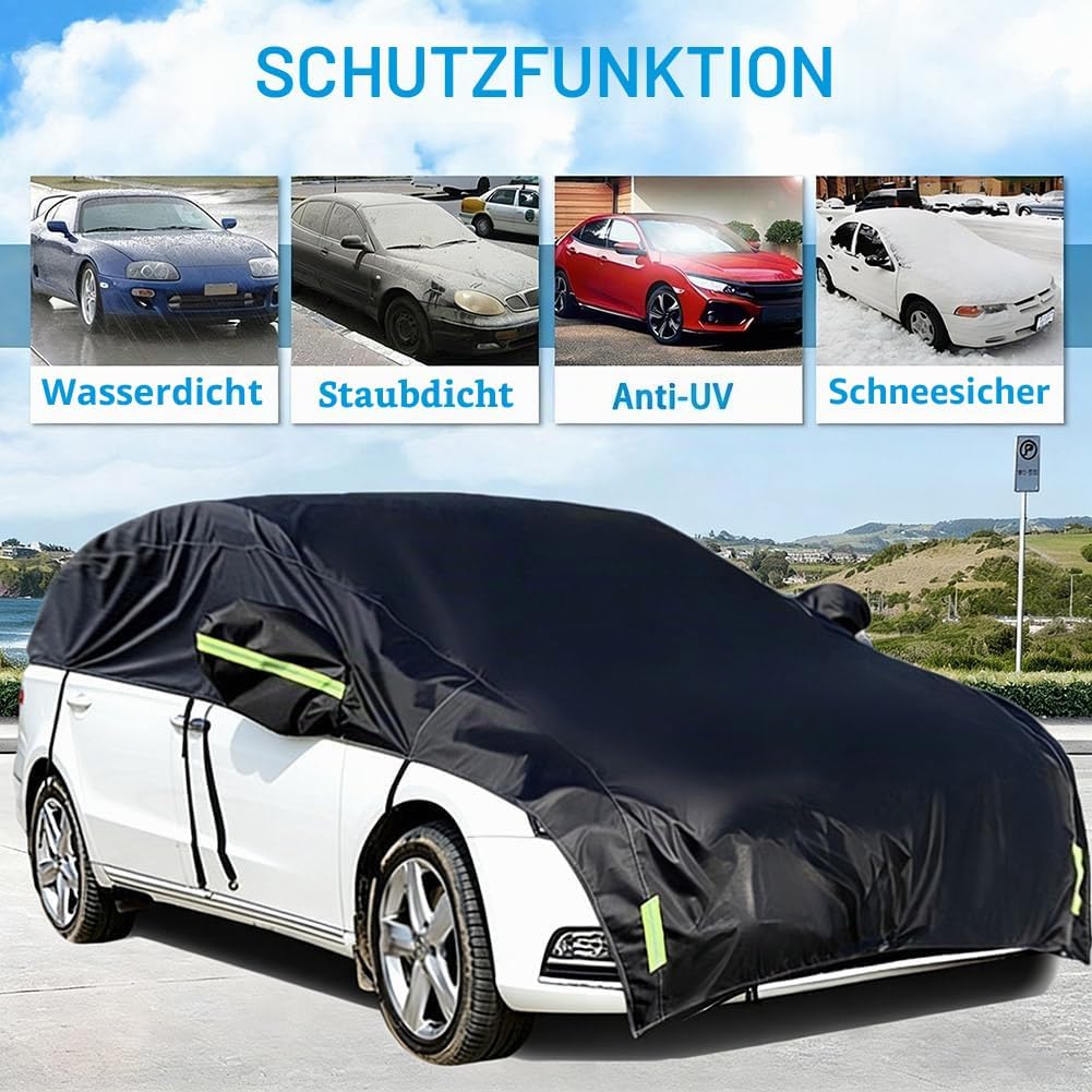 Halbgarage für Auto Windschutzscheibe Abdeckplane Winter Sommer Autoabdeckung wasserdicht Auto halbg