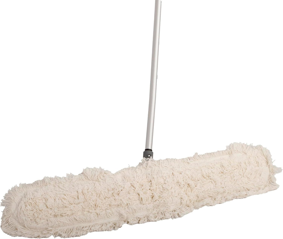 Wischmop 60 cm Profi-Set, Bodenwischer mit Metallhalter &amp; Stiel | Gewerbe-Set mit Baumwoll-Mop für 2